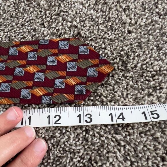 Boys Geometric Patterned Polyester Clip On Tie - Picture 6 of 6